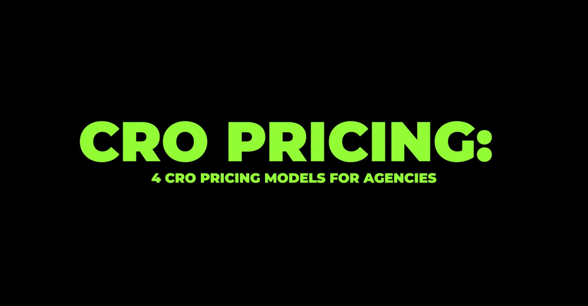 4 CRO Pricing Models for Agencies