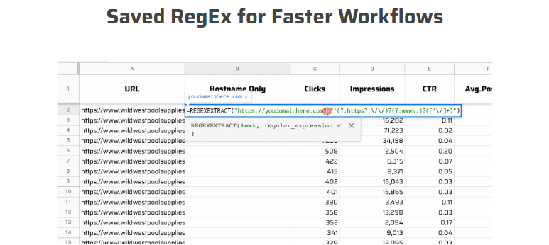 Saved Regex for Faster Workflows