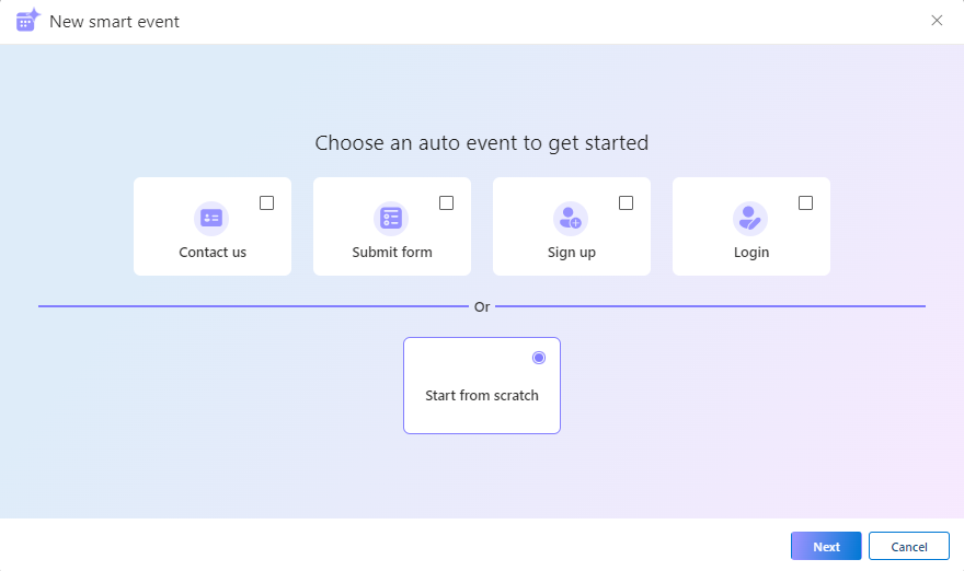 how to setup smart events in microsoft clarity